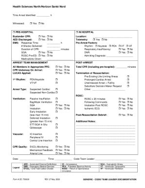 Fillable Online Out Of Hospital Cardiac Arrest Bystander Defibrillator