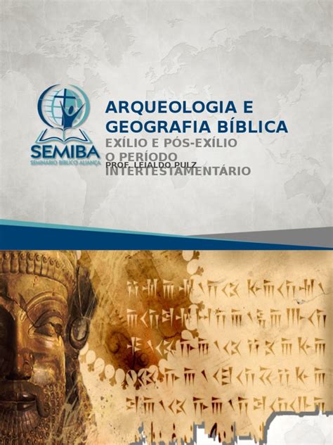 PDF Arqueologia e Geografia Bíblica Exílio e Pós exílio o Período