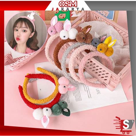 Jual Osm Jkt F Bando Korea Anak Perempuan Motif Kelinci Bulu Polos