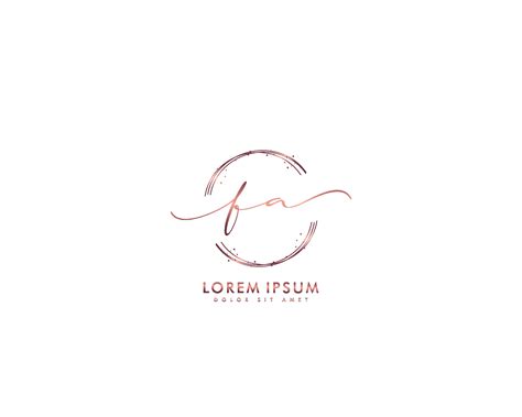 Monograma De Belleza Del Logotipo Femenino Fa Inicial Y Dise O De