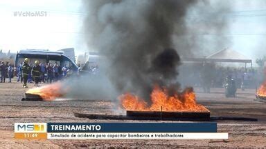 MSTV 1ª Edição Campo Grande Simulado de acidente para capacitar