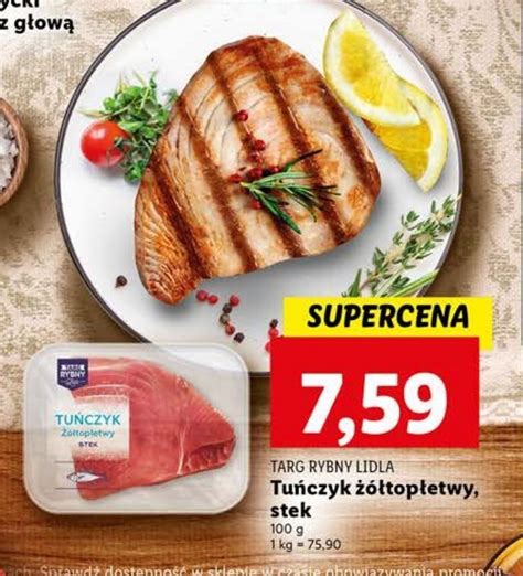 Promocja Tuńczyk żółtopłetwy targ rybny lidla w Lidl