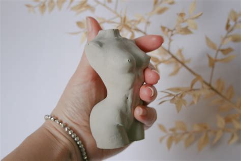 Handmade Concrete Nude Female Torso Woman Body Sculpture Etsy