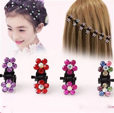 Moda pequeno hairpin para meninas sólido strass pavimentado grampos de