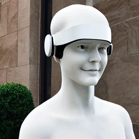 A Marble Statue Wearing Virtual Reality Headsets Stable Diffusion