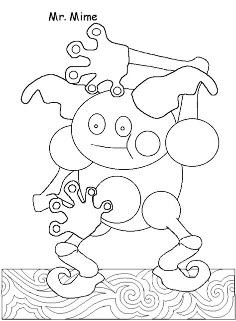 Mr Mime Coloring Pages Fun And Creative