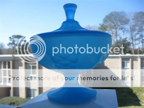 Blue Glass Covered Bowl Antiques Board