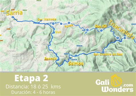 Camino De Santiago Desde O Cebreiro Mapas Y Etapas Galiwonders