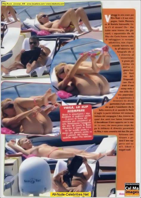Rita Rusic Caught Showing Huge Boobs Plus Pussy Nude On A Beach