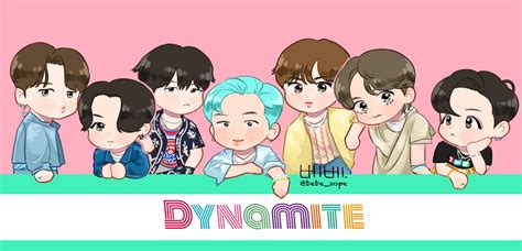 Bts Dynamite Cartoon Images - btsad