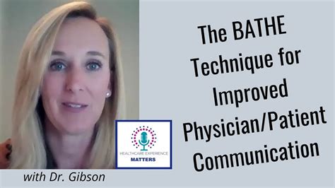 The BATHE Technique For Improved Physician Patient Communication YouTube