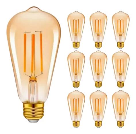 Foco Vintage Led Edison Bulbo 4w Luz Cálida 10 Piezas Oferta Envío gratis