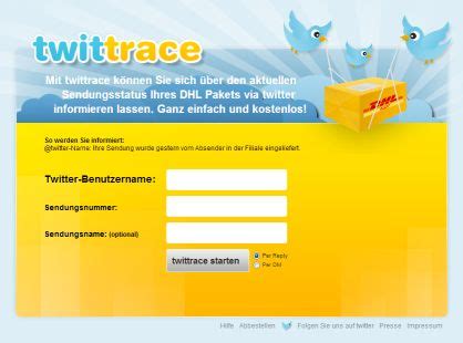 Twittrace - verfolgt eure Paket Sendung per Twitter - Schlapa .NET