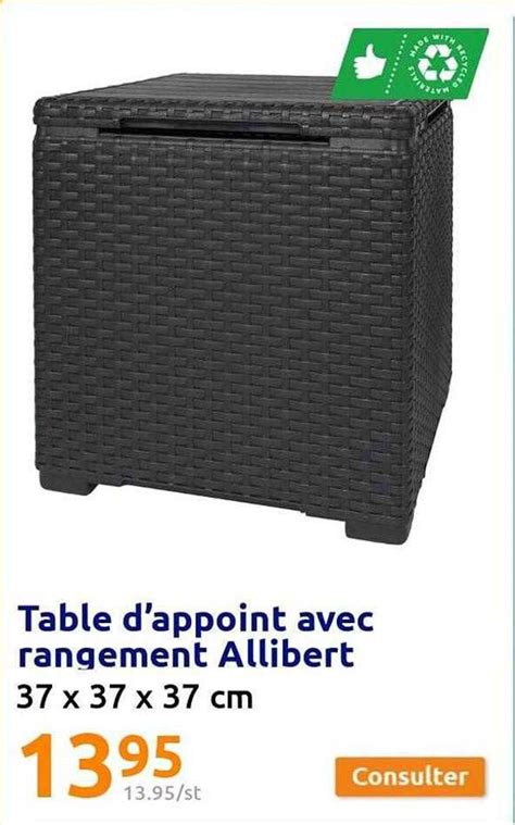 Promo Table D Appoint Avec Rangement Allibert Chez Action ICatalogue Fr