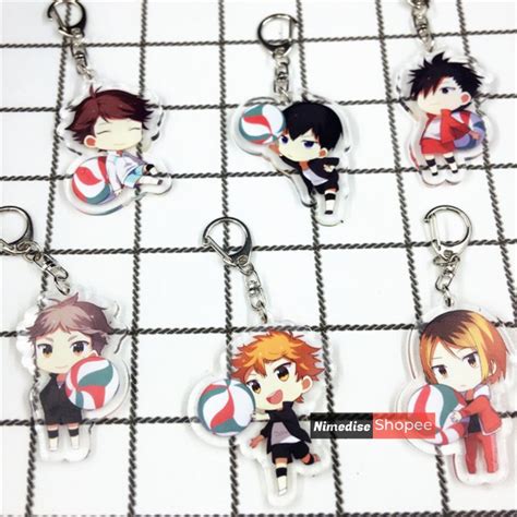 Jual Gantungan Kunci Akrilik Haikyuu Transparan Keychain Hinata Shoyo