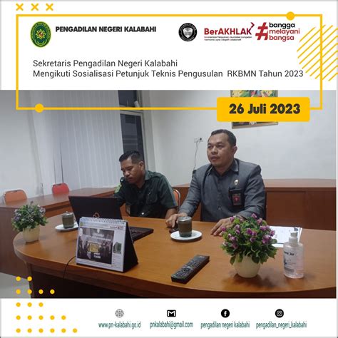 Sekretaris Pengadilan Negeri Kalabahi Mengikuti Sosialisasi Petunjuk