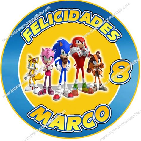 Oblea Sonic Y Sus Amigos Personalizada Env O H