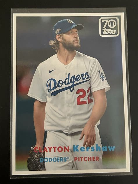 2021 Topps Update 70 Years Of Topps Clayton Kershaw 70yt 7 Ebay