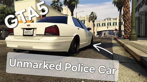 Gta 5 Unmarked Police Car 4k 60fps Youtube