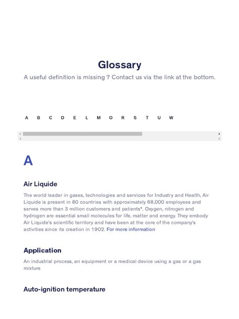 Glossary Gas Encyclopedia Air Liquide Air Liquide Ingles Pdf Chemical Substances