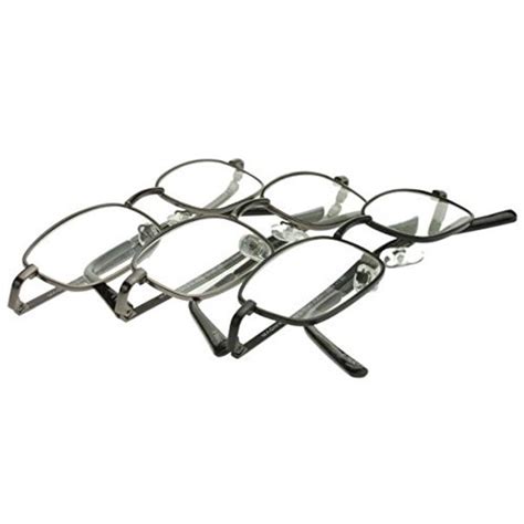 foster grant men's council 3 pk rectangular reading glasses,gunmetal,2 ...