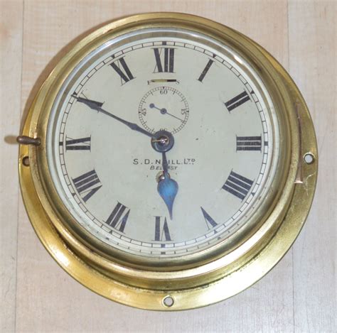 Antiques Atlas Brass Ships Clock Sd Neill Belfast Ltd