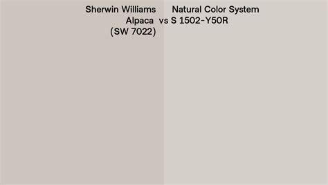 Sherwin Williams Alpaca Sw 7022 Vs Natural Color System S 1502 Y50r