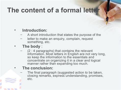 Steps Of Writing A Formal Letter