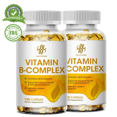 2 Pack Imatchme Vitamin B Complex Capsules Support Immune Boost Nervous System Health And Energy