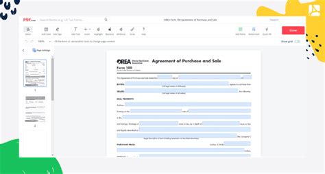 OREA Form 100 Agreement Of Purchase And Sale PDFliner