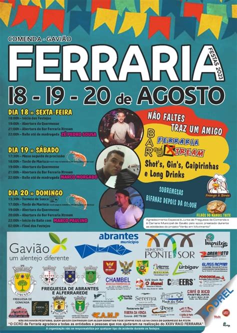 Festas Da Ferraria Comenda Gavi O Agenda Cultural Distrito De