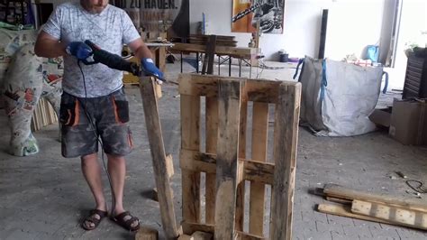 Werkbank aus Europaletten Working Bench from reclaimed Paletts 1 - YouTube