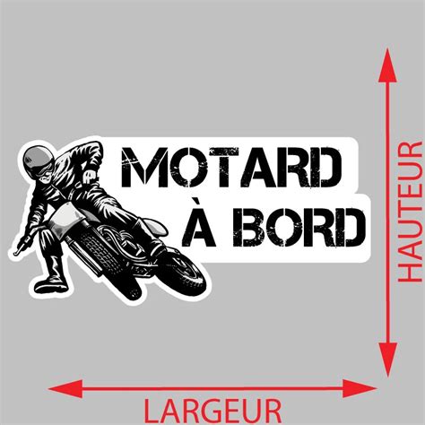 Sticker Motard Bord Retro Autocollant Motard Bord Retro