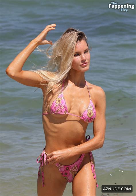 Joy Corrigan Sizzles Sexy In Miami Beach In A Pink Bikini AZNude