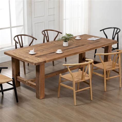 Palmgrovelane Ari Recycled Pine Wood Dining Table Temple Webster