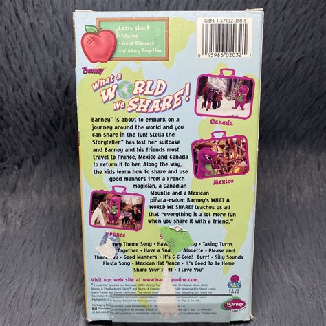 Barney What A World We Share Vhs 1999 Classic Collection Never Seen On Tv Film 45986020321 Ebay