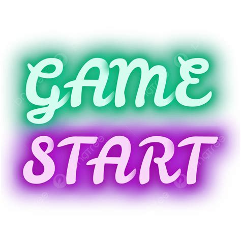 Game Start Vector Png Images Game Start Neon Light Design Modern