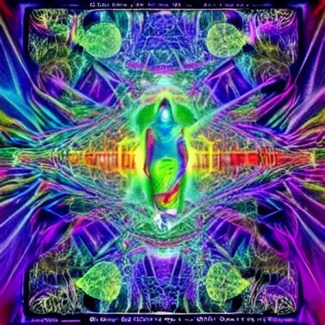 DMT Vision Of The 4th Dimension Astral Projection Stable Diffusion