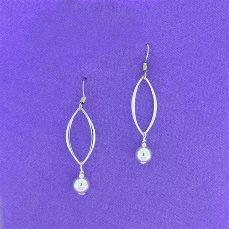 Sensitive Ears Sterling Silver Marquis Earrings Sensitively Yours