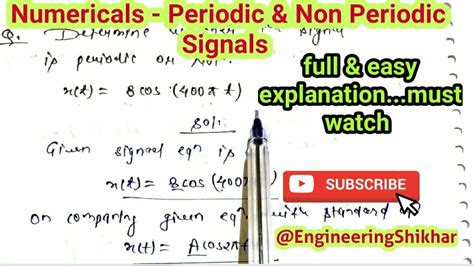 Periodic And Non Periodic Signals Numerical Signal And System Youtube