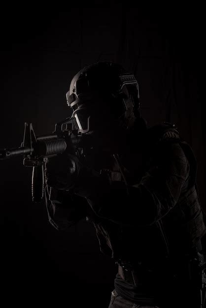 Premium Photo Spec Ops Police Officer SWAT Special Forces With A