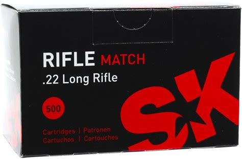 Lapua Sk Rimfire Ammo Rifle Match 22 Lr 40gr Lead Round Nose 500rds Brick 1080fps