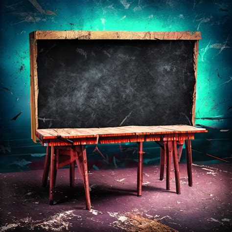 Premium Photo Blackboard Chalkboard Visual Aid Classroom School Desk Lecture Room Background