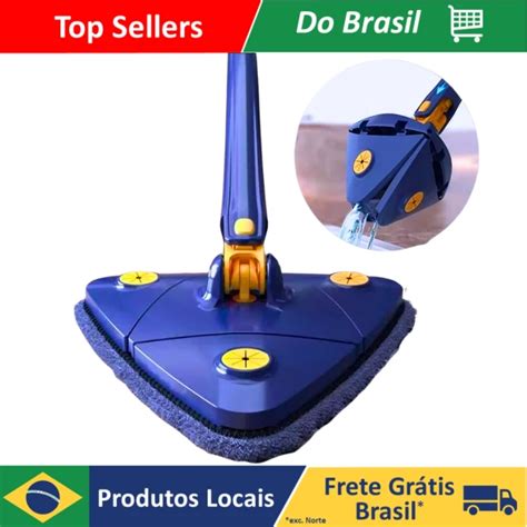 Mop De Limpeza Esfreg O Triangulo Ajust Vel Girat Ria 360