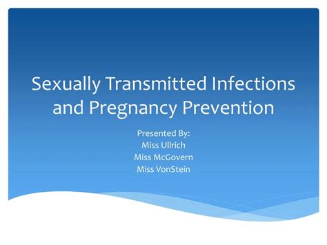 Ppt Sexually Transmitted Infections And Pregnancy Prevention