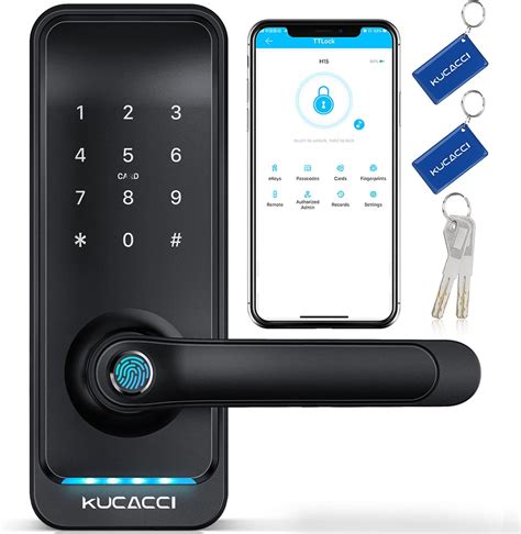 Smart Door Lock with Handle: Kucacci Keyless Entry Digital Door Lock ...