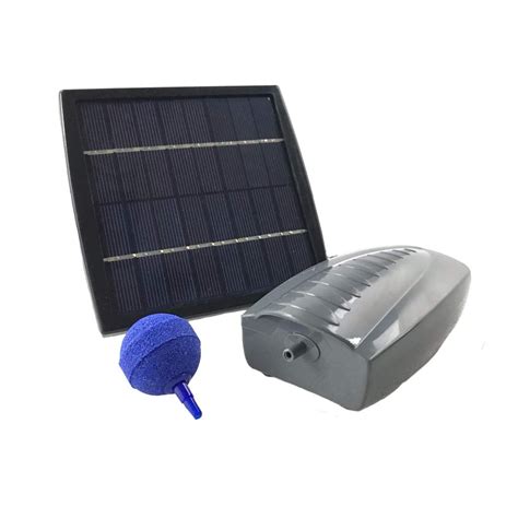 AEO Solar Powered Air Pump Kit One Airing Stone 2LPM Air Pump 1 5W