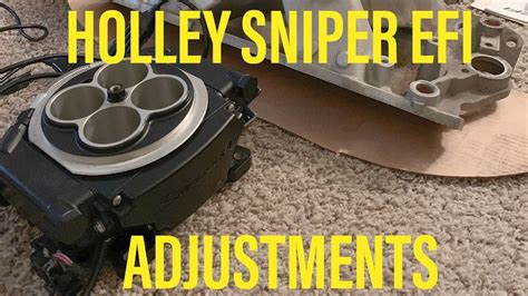 Holley Sniper Efi Adjustments Youtube