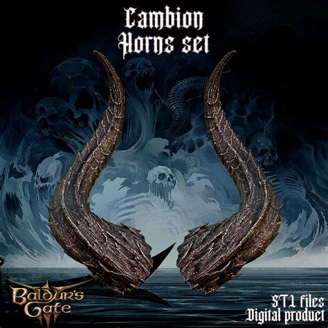 Fantasy Cambion Horns Set Baldurs Gate 3 3d Model 3d Printable Cgtrader