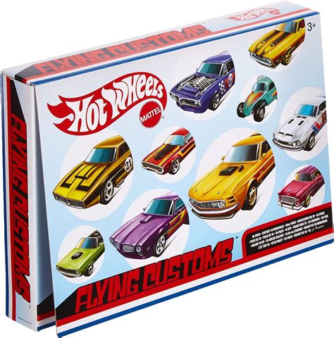 Hot Wheels Flying Customs Pack Of Scale Throwback Vehicles With